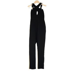 BCBGeneration - Skinny Leg Crisscross Neck Open Back Jumpsuit in Black / Size 2